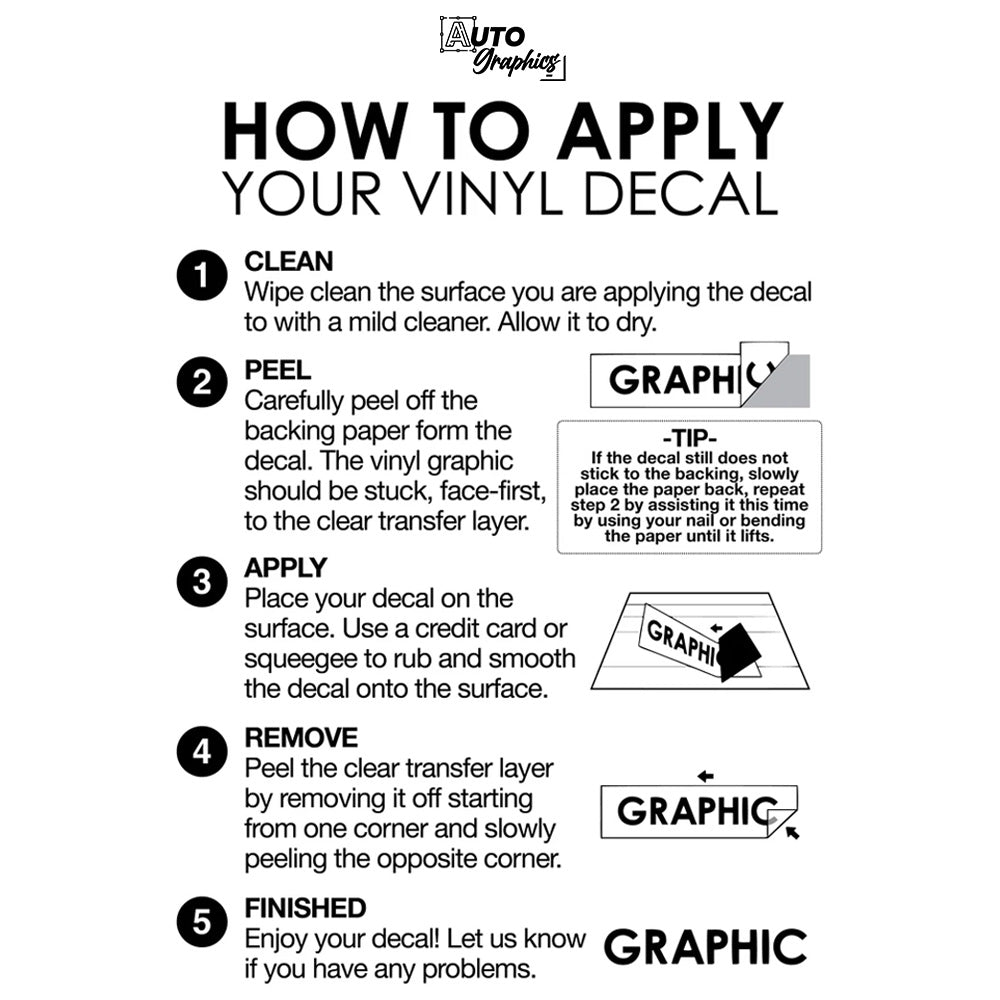 Custom Text Large Window Sticker Front/Rear