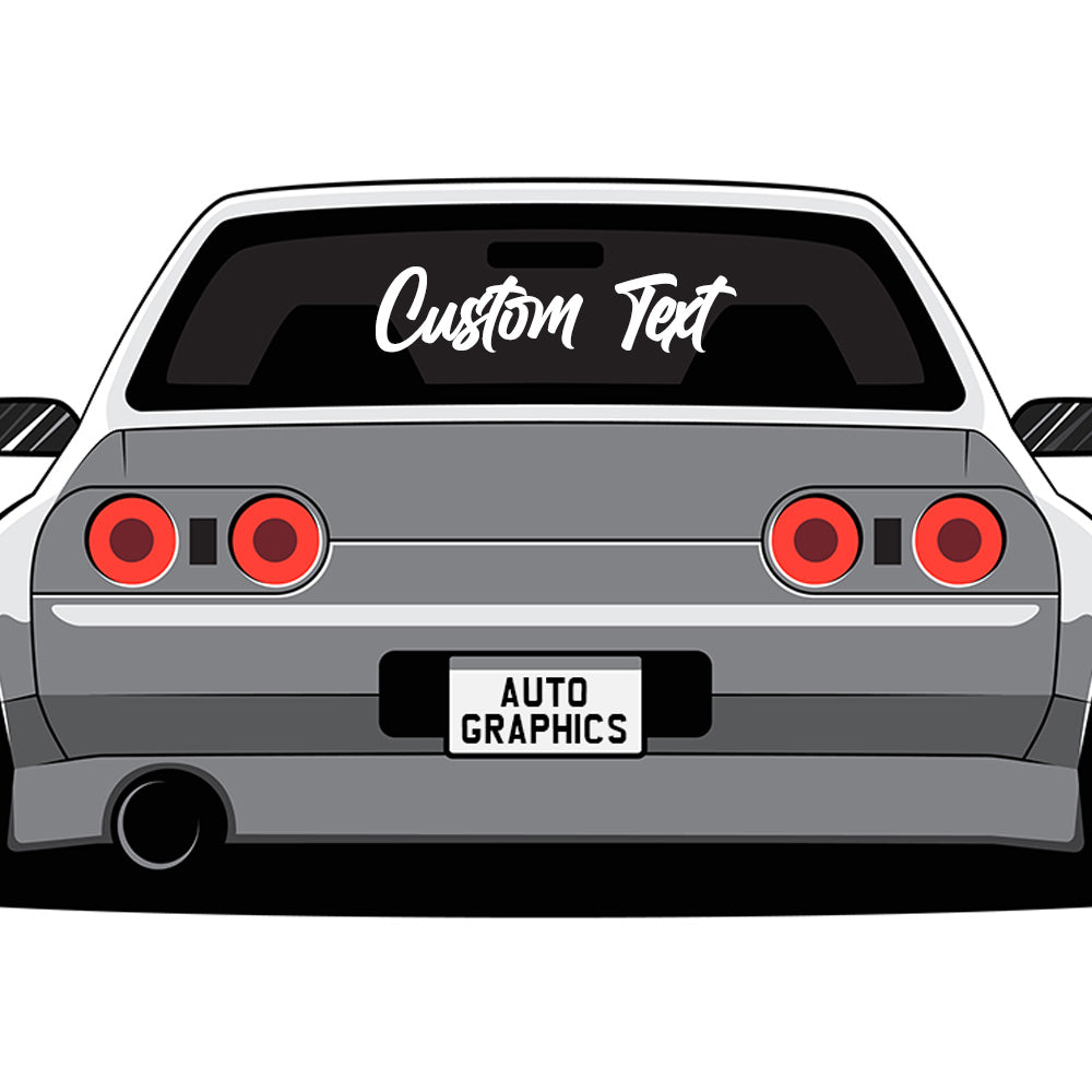 Custom Text Large Window Sticker Front/Rear