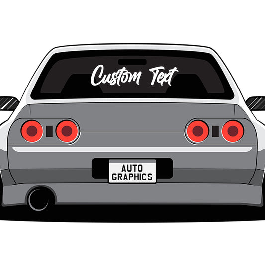 Custom Text Large Window Sticker Front/Rear